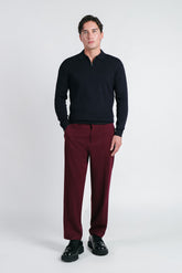 MAGLIA POLO MEZZA ZIP IN COSTINA BLEU